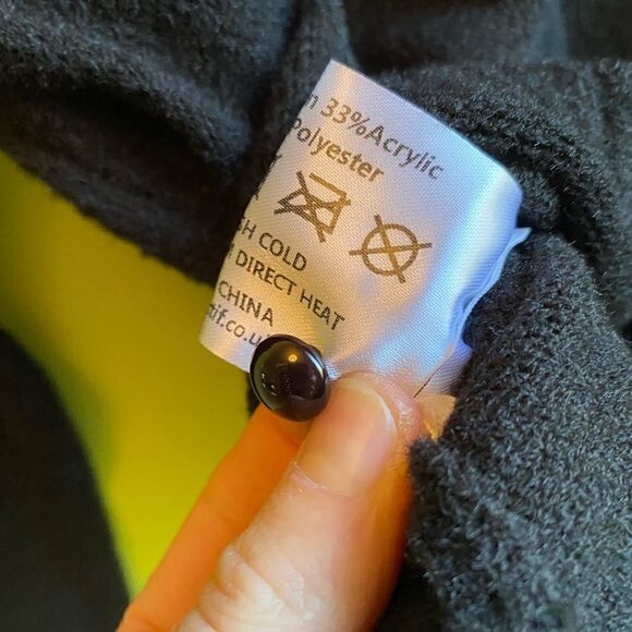 NEVER WORN Black ModCloth cardigan with colourful pom poms - Picture 7 of 8